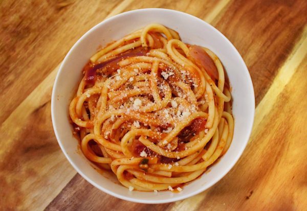 primo piatto pasta spaghetti alla amatriciana